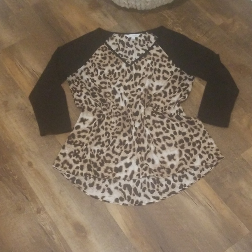 Charming Charlie Leopard Top Size M